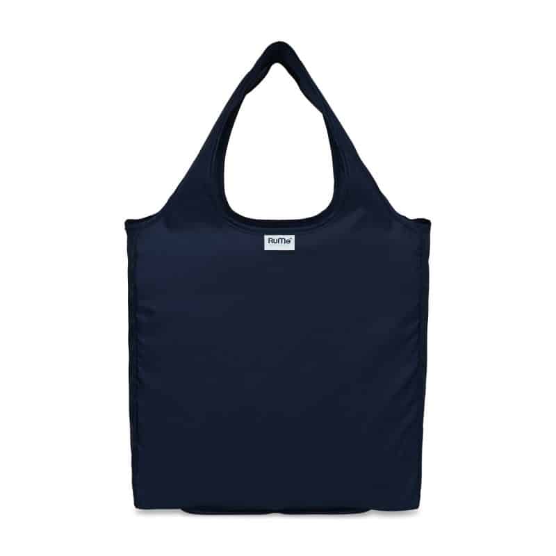 Custom RuMe® Recycled bFold Tote - Navy with logo - 1