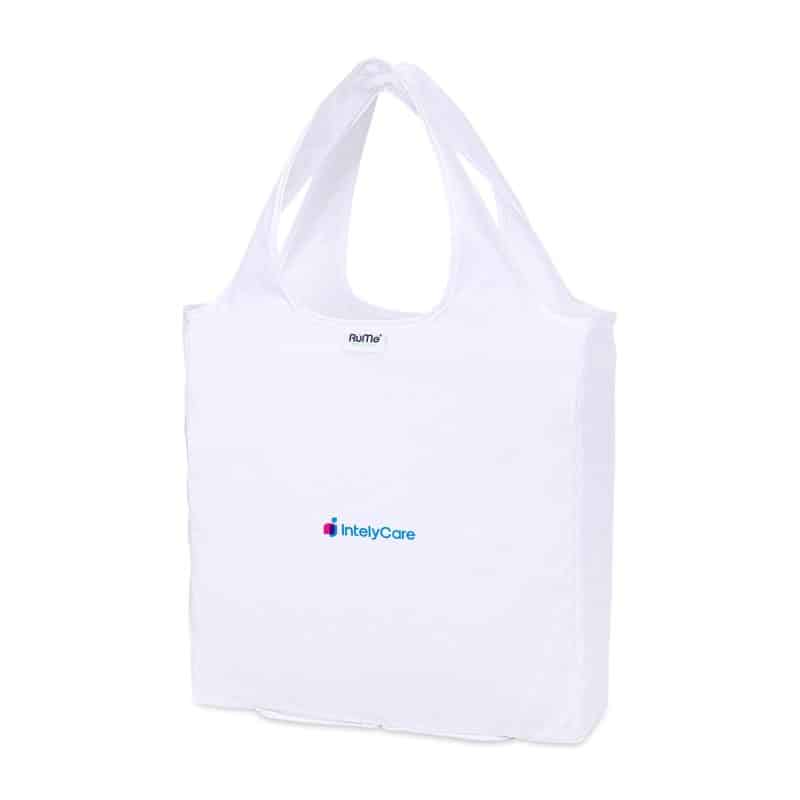 Custom RuMe® Recycled bFold Tote - White with logo - 2