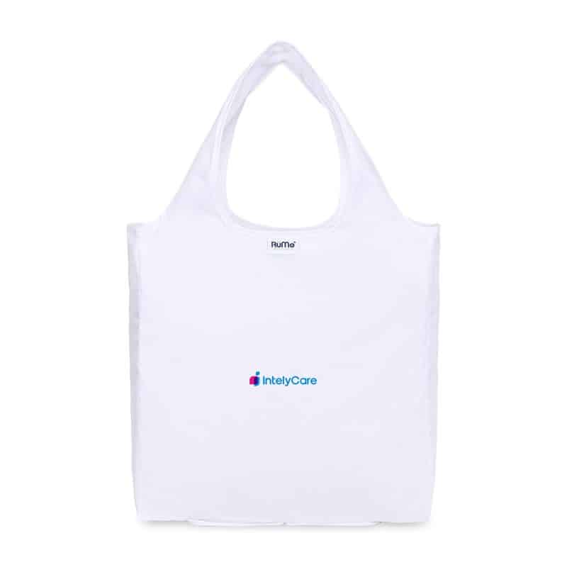 Custom RuMe® Recycled bFold Tote - White with logo