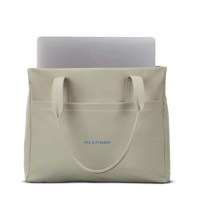 Custom Samsonite Better Than Basic Laptop Tote - Limestone with logo - 3