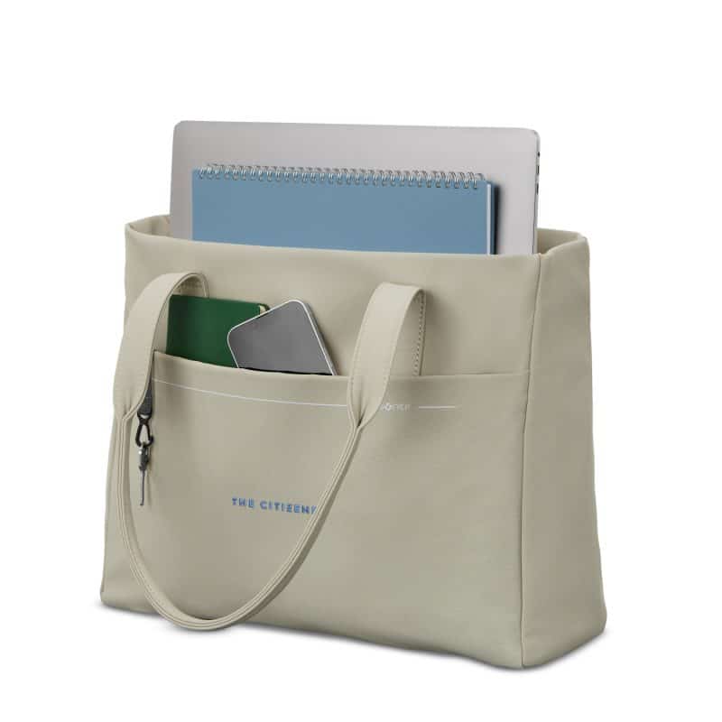 Custom Samsonite Better Than Basic Laptop Tote - Limestone with logo - 4