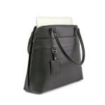 Custom Samsonite Leather Laptop Tote - Black with logo - 3