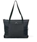 Custom Select Zippered Tote - Black with logo - 1