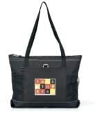 Custom Select Zippered Tote - Black with logo