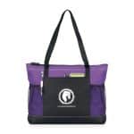 Custom Select Zippered Tote - Purple with logo