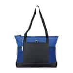 Custom Select Zippered Tote - Royal Blue with logo - 1