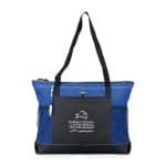 Custom Select Zippered Tote - Royal Blue with logo