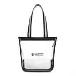Custom Sigma Clear Zippered Tote - Clear with logo