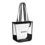 Custom Sigma Clear Zippered Tote - Clear with logo - 2