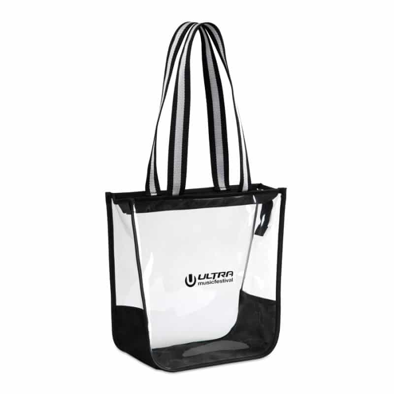 Custom Sigma Clear Zippered Tote - Clear with logo - 2