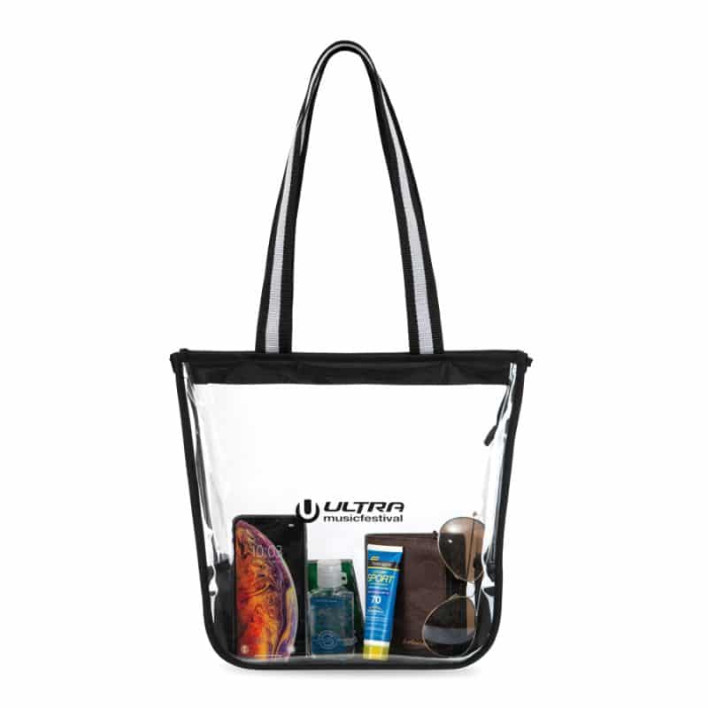 Custom Sigma Clear Zippered Tote - Clear with logo - 3