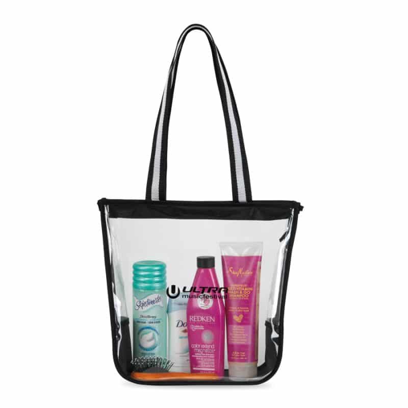 Custom Sigma Clear Zippered Tote - Clear with logo - 4