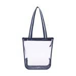 Custom Sigma Clear Zippered Tote - Navy with logo - 1