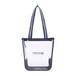 Custom Sigma Clear Zippered Tote - Navy with logo - 2