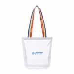 Custom Sigma Clear Zippered Tote - Rainbow with logo
