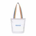 Custom Sigma Clear Zippered Tote - Rainbow with logo - 2