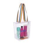 Custom Sigma Clear Zippered Tote - Rainbow with logo - 4
