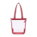 Custom Sigma Clear Zippered Tote - Red with logo - 1