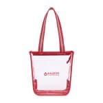Custom Sigma Clear Zippered Tote - Red with logo
