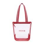 Custom Sigma Clear Zippered Tote - Red with logo - 2