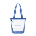 Custom Sigma Clear Zippered Tote - Royal Blue with logo - 3