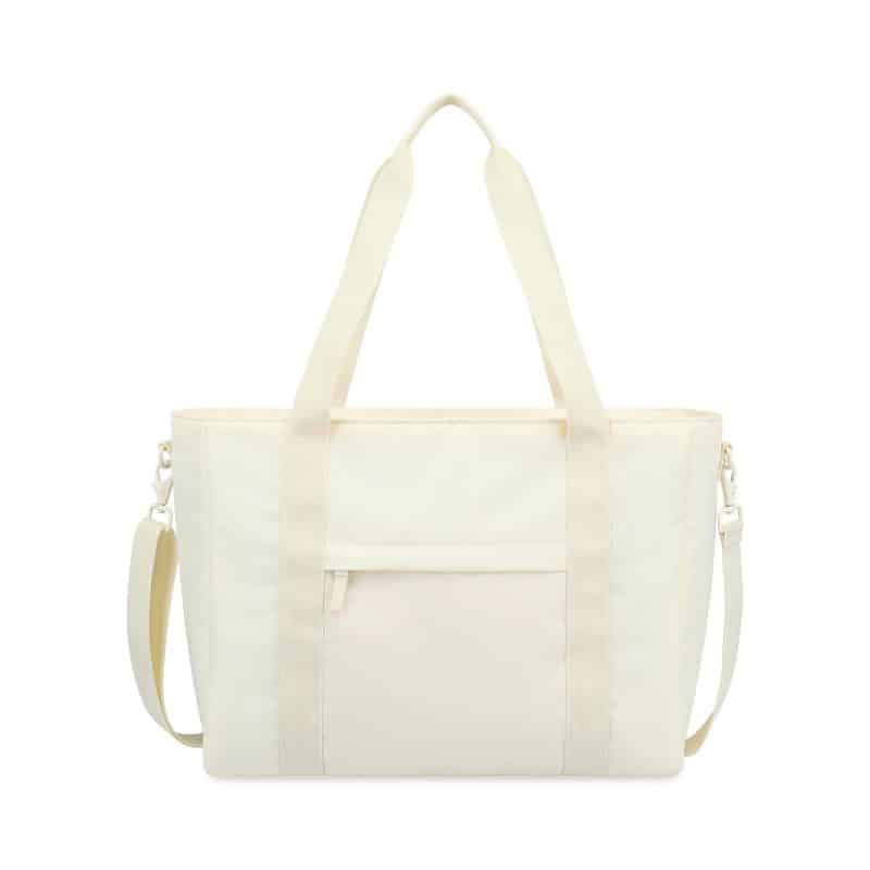 Custom Skyler rPET Work to Weekend Laptop Tote - Birch with logo - 1