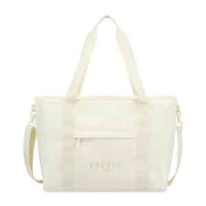Custom Skyler rPET Work to Weekend Laptop Tote - Birch with logo