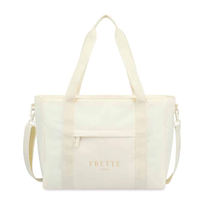 Custom Skyler rPET Work to Weekend Laptop Tote - Birch with logo