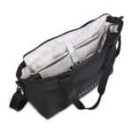 Custom Skyler rPET Work to Weekend Laptop Tote - Black with logo - 2