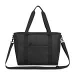 Custom Skyler rPET Work to Weekend Laptop Tote - Black with logo - 3