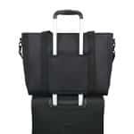Custom Skyler rPET Work to Weekend Laptop Tote - Black with logo - 4
