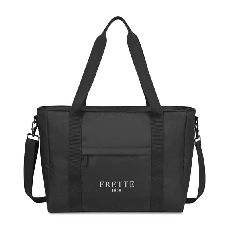 Custom Skyler rPET Work to Weekend Laptop Tote - Black with logo