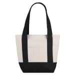 Custom Small TJ Cotton Canvas Zippered Tote with logo - 1