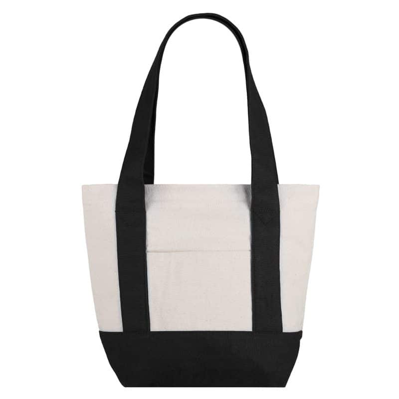 Custom Small TJ Cotton Canvas Zippered Tote with logo - 1
