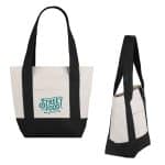 Custom Small TJ Cotton Canvas Zippered Tote with logo - 2