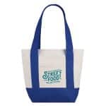 Custom Small TJ Cotton Canvas Zippered Tote with logo - 3