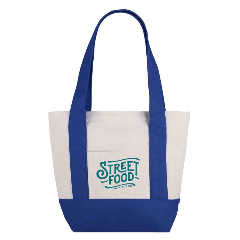 Custom Small TJ Cotton Canvas Zippered Tote with logo - 3