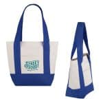 Custom Small TJ Cotton Canvas Zippered Tote with logo - 4
