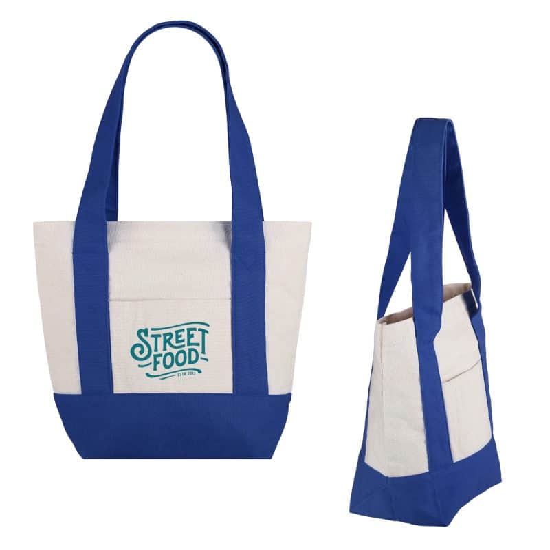 Custom Small TJ Cotton Canvas Zippered Tote with logo - 4
