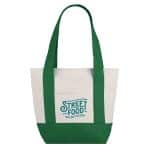 Custom Small TJ Cotton Canvas Zippered Tote with logo - 5