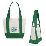 Custom Small TJ Cotton Canvas Zippered Tote with logo - 6