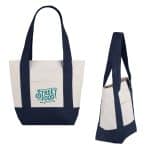 Custom Small TJ Cotton Canvas Zippered Tote with logo - 8