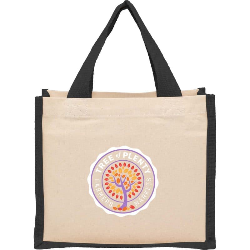 Custom Sol Recycled Cotton & Jute Gift Tote with logo - 1