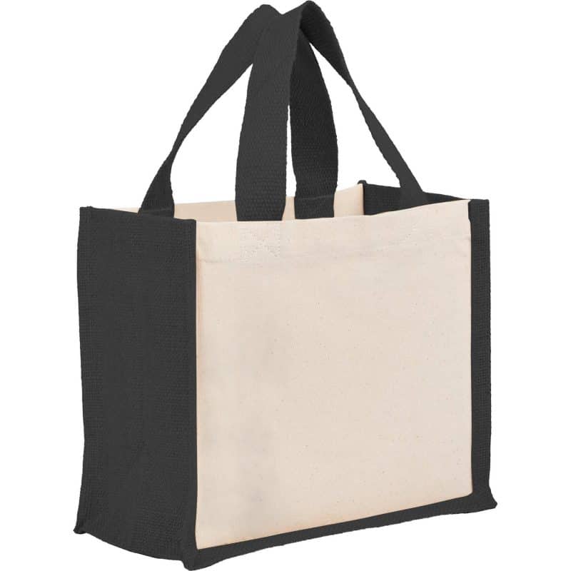Custom Sol Recycled Cotton & Jute Gift Tote with logo - 3