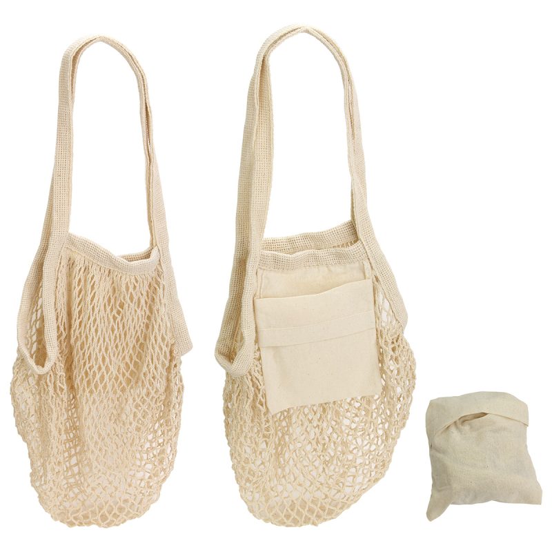 Custom Sonnet Collapsible Cotton Mesh Tote with logo - 1