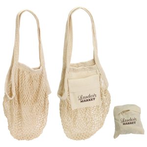 Custom Sonnet Collapsible Cotton Mesh Tote with logo