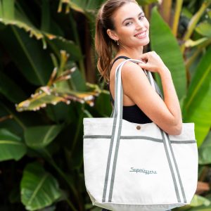 Custom The Signature Canvas Tote Bag with logo