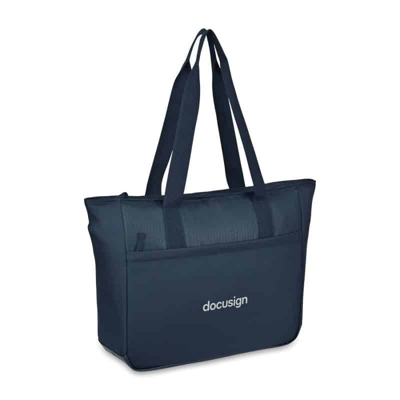 Custom Transit Laptop Tote - Navy with logo - 3