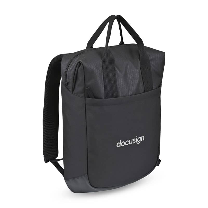 Custom Transit Laptop Totepack - Black with logo - 2