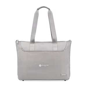 Custom Travis & Wells® Lennox Laptop Tote - Taupe with logo